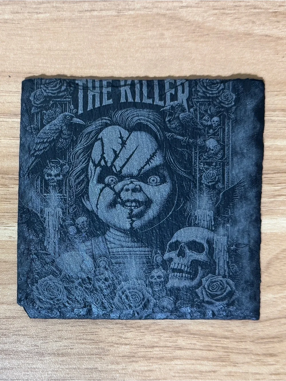 Horror themed slate coasters